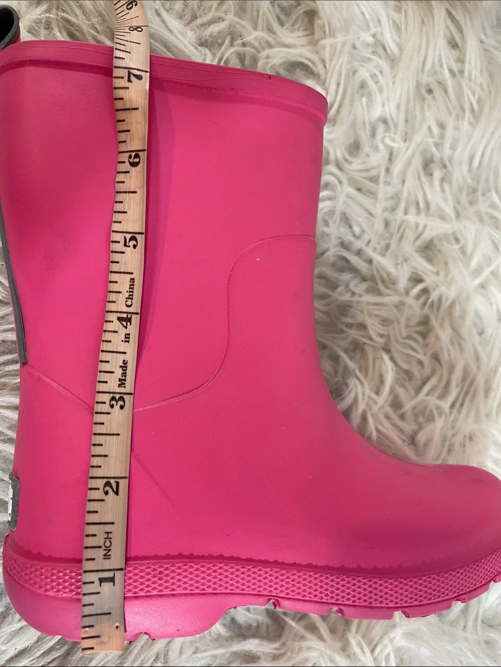 TOTES Everywear Pink Rubber Waterproof Rain Boots Slip In Lightweight Size 13-1
